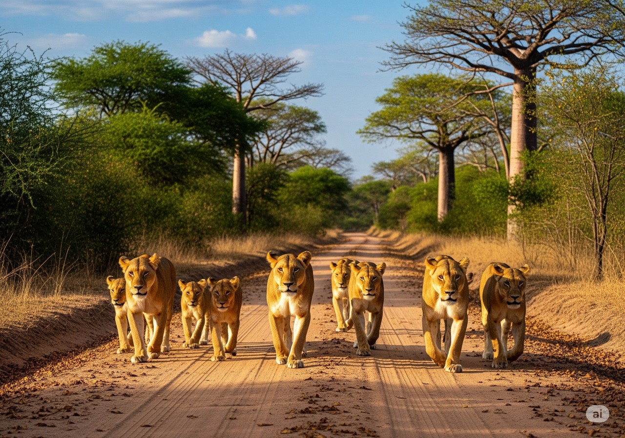 Image Réserve de Bandia et rencontre avec les lions